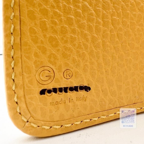 GUCCI Yellow and Brown GG Compact Bifold Wallet - Authenticated - Picture 3 of 13
